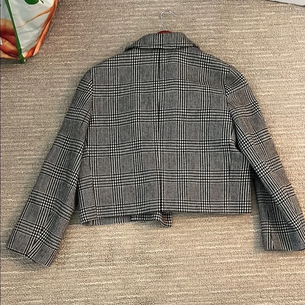 Dior Women's Plaid Blazer in Black and White